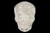 Realistic, Polished Brazilian Quartz Crystal Skull #151084-2
